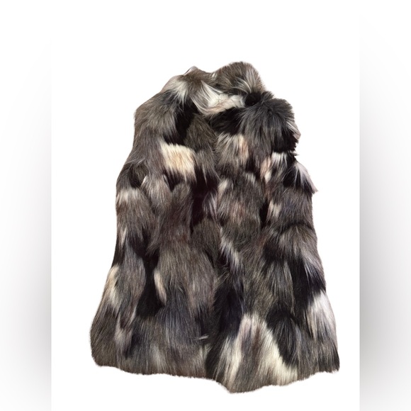 WHITE HOUSE BLACK MARKET black white brown patchwork faux fur vest
Size XXS - Picture 2 of 8